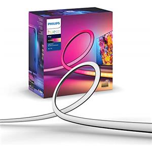 Philips Hue Play Gradient Lightstrip, Strisce LED Smart, 75" | 16 milioni di colori, Illuminazione surround, Sync con TV, Dimmerabile, Smart Home, Philips Hue Bridge e Sync Box necessari