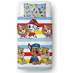 Character World Paw Patrol Set copripiumino singolo per bambini, reversibile, double-face, con federa coordinata, con personaggi del mondo dei personaggi