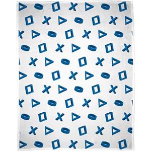 Character World Coperta in pile con licenza ufficiale PlayStation, design controller bianco e blu, super morbida e calda, perfetta per camere da letto per adolescenti, campeggio e pigiama party, dimensioni 100 x 150