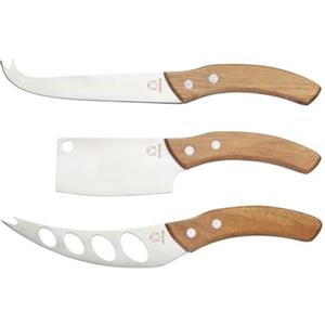 Artesa Kitchen Craft Master Class - Set Artesa Formaggio Coltello in Acciaio Inox con Manici in Legno di Acacia, Multicolore