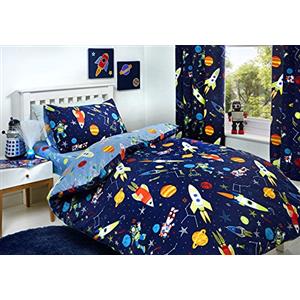 Bedlam, 52% poliestere,48% cotone Set copripiumino, blu