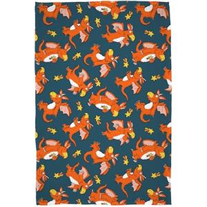 Character World Zog Coperta in Pile Bambini Ufficiale | Pile ultra morbido e caldo | Design Stars | Perfetto per casa, camera, serate pigiama e campeggio | 100 x 150 cm | Blu navy