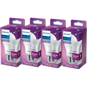 Philips LED Classic, Lampadina smart A60 E27, Confezione da 4