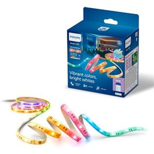 Philips Smart Lighting Striscia LED RGBICWW, 3 m | Luci colorate, Tipo C, Luce bianca dimmerabile, Smart Home, Compatibile con Alexa, Google e Apple Home, Connessione via WiZ