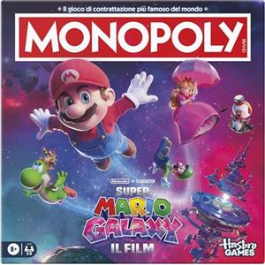 Monopoly: Super Mario Galaxy Il Film, gioco da tavolo, divertimento per tutta la famiglia, adatto a bambini, bambine, adolescenti e adulti, da 2 a 6 giocatori, dagli 8 anni in su - Versione Italiana