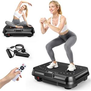 Dskeuzeew Pedana Vibrante 200W 2 Fasce per Dimagrire e Anticellulite | 200W, 2 fasce elastiche, telecomando. Migliora circolazione, riduce cellulite. Ideale per casa.