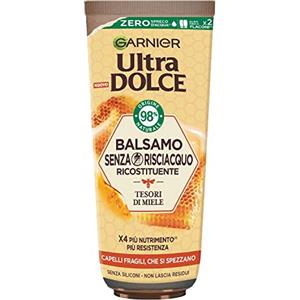 Garnier Ultra Dolce Balsamo Senza Risciacquo Tesori di Miele, Ricostituente e Protettivo per Capelli Fragili e Tendenti a Spezzarsi, Con Miele D'Acacia & Cera d'Api, 200 ml