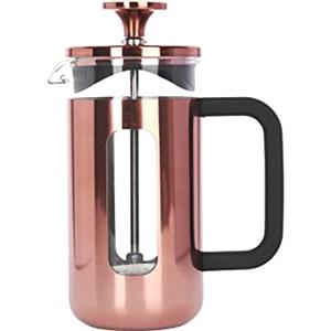 La Cafetière Pisa Caffettiera in acciaio inox, tre tazze, rame, confezione regalo