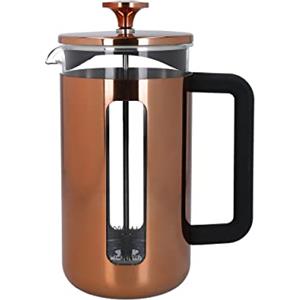 La Cafetière Pisa Caffettiera in acciaio inox, otto tazze, rame, confezione regalo