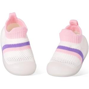 LACOFIA Calzini Antiscivolo con Suola in Gomma Neonato Calzini Scarpe Primi Passi Bambina Calzini a Pantofola Traspirante Bimbo 6~24 Mesi