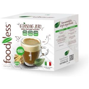 foodNess - 1 Box da 10 Capsule di Ginseng Zero, Capsule Compatibili con Sistema Dolce Gusto, Preparato in Polvere Senza Additivi, Senza Glutine, Lattosio, Grassi Idrogenati e Zuccheri Aggiunti