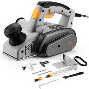 DEKOPRO Piallatrice elettrica con cavo 800 W, 16000 giri/min, larghezza 82 mm, profondità 3 mm, strumento per falegnameria, smussatura e lavori fai da te