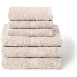 Caleffi Set 6x Asciugamani Bagno Viso e Ospite in Cotone, 55x100 + 40x60 cm