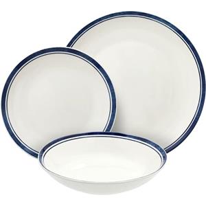 Tognana Filo Blu, Servizio piatti per 6 persone 18 pezzi, porcellana, blu