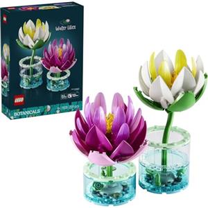 LEGO Botanicals Ninfee - Set di Piante Artificiali con Fiori Finti in 2 Vasi Trasparenti - Decorazione per Camera da Letto Fai da Te - Regalo per Bambine e Bambini da 9 Anni in su e per Adulti - 11511