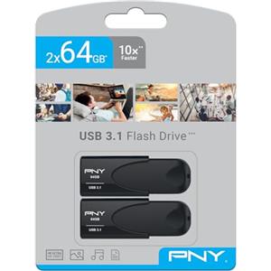 PNY Attaché 4 64GB Pack 2 Chiavetta USB USB 3.1 80MB/s