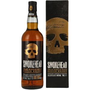 Smokehead Single Malt con Astuccio - Whisky Scozzese Torbato, 40%, Bottiglia in Vetro da 70cl