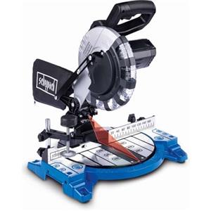 Scheppach HM210L - Sega a pendolo, potenza 1500 W, con laser | Altezza di taglio/larghezza 60 / 120 mm | Lama per sega Ø 210 mm | Testa per sega inclinabile a 45° a sinistra