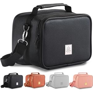 Umami Borsa Termica Piccola in Pelle Vegana, Isolata, Pieghevole, 4L, Nero