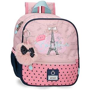 Enso Bonjour Zaino Prescolare Adattabile a Trolley Rosa 23x25x10 cm Poliestere 5.75L