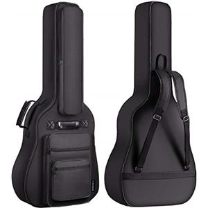 CAHAYA Custodia per Chitarra Acustica: Borsa Chitarra Acustica Classica Impermeabile con 6 Tasche Custodia Chitarra Imbottita da 8mm [Versione Multi-tasche] CY0181
