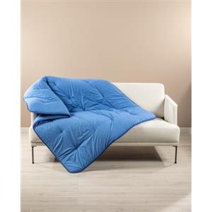 Caleffi - Plaid Scaldotto Coperta Divano 130x170, Blu, Made in Italy