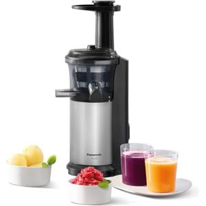 Panasonic MJ-L500 Slow Juicer Sistema di Estrazione, Senza Lame, Acciaio