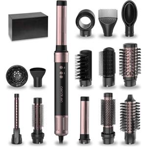 Cecotec Spazzola Aria Calda Modellatore Lisciatore - 14 Testine - Tecnologia Coanda CeramicCare 14in1 AirGlisse Black. 1400W, Motore Digitale, 3 Temperature