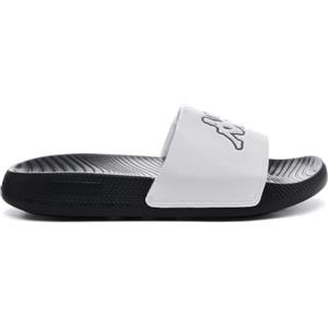 Kappa - Ciabatte Unisex a Fascia con Tomaia in Materiale Sintetico e Suola Massaggiante in Gomma, Ideali per il Relax Estivo, Bianco, Taglia 36