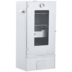 vidaXL Affumicatore e Forno BBQ con 1 kg di Trucioli e Cassetta Cenere Griglia per Esterni Braciere BBQ 44,5x29x83 cm in Acciaio Zincato