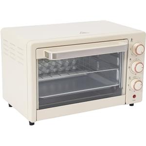 YUYUZI Forno elettrico da 22 l, 1000 W, mini forno da tavolo con timer da 60 minuti e regolazione della temperatura 120-250 °C, griglia e teglia per pizza e torte, bianco