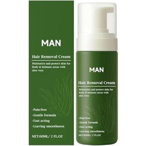 Kivermo Botane Man Hair Removal Cream Crema Depilatoria Uomo, Corpo, Aloe Vera