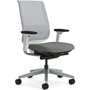 Steelcase Sedia da ufficio ergonomica: Reply Air, schienale in rete,Grigio | Supporto lombare, ruote universali, materiali premium, fino a 150 kg e 190 cm, comfort della seduta.