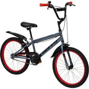 Huffy Pro Thunder - Bicicletta da bambino da 20 pollici, 6 a 11 anni, colore: Grigio Antracite, Parziale Parziale, Manubrio in Stile BMX, Freni a doppia pinza