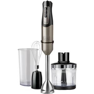 BLACK+DECKER - Frullatore a Immersione 1000W | 20 velocità + TURBO | Lame in acciaio inossidabile smontabili | Tritaghiaccio | Impugnatura ergonomica | set completo di accessori intercambiabili