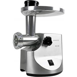 Kenwood MG510 Tritacarne Tritacarne Elettrico Professionale con Struttura in Metallo, Dotazione 3 Dischi e Kebbe, Trita fino a 2kg di ingredienti al minuto, Pestello, Doppio senso di Rotazione, 1600w