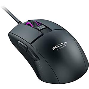 Roccat Burst - Mouse ottico per gaming, estremamente leggero (alta precisione, sensore ottico 8.500 DPI, peso 68 g, design in Germania), nero