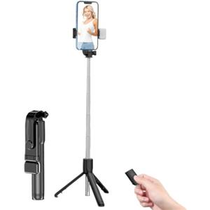 Nuyhadds Selfie Stick Rotazione a 360°, Regolazione Telescopica, Supporto per | Treppiede Selfie Stick Multi-mode Camera per Smartphone, Telefono, Selfie, Vlogging, Viaggi, Registrazione Video