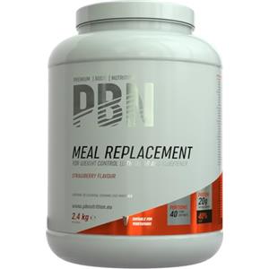 Premium Body Nutrition PBN Sostitutivo del Pasto, Fragola, 2.4kg | Frullato Sostitutivo del Pasto, 20g di Proteine per Porzione, 26 Vitamine e Minerali, Vegetariano, Nutrizione Pratica