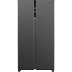 Candy CHSVN-174X, Frigorifero Side by Side, larghezza 91 cm, capacità 532 l, inverter, totale No Frost, 2 cassetti per verdure, controllo esterno digitale, illuminazione LED, gambe regolabili, ruote