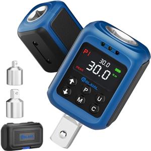 ALAIAL Adattatore Chiave Dinamometrica Digitale 1/2, 0.5-30Nm Dinamometro Digitale, Chiave dinamometrica con Preimpostata, Buzzer e Notifica LED, Adattatori da 1/4 3/8 per Bici, Auto, Moto