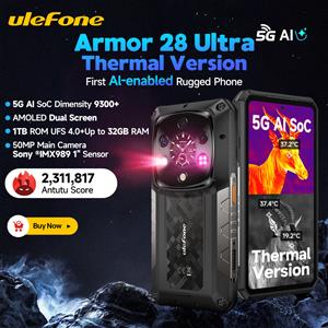 Ulefone Armor 28 Ultra T 5G AI Smartphone Rugged Android 1TB ROM+32GB RAM AMOLED 6.67