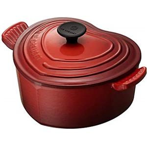 LE CREUSET Cocotte a cuore in ghisa vetrificata, diameter 20 cm, Ciliegia, 25105020602460