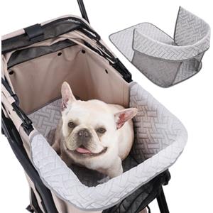 Dmuzsoih Carrello Per Cani, Cuccia per Passeggino per Cani, Fodera Antiscivolo Rimovibile Lavabile Impermeabile Rinfrescante Per Gatti Cuccioli Passeggiate All'Aperto