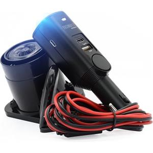 Technaxx Allarme auto con sensore di movimento PIR & sirena da 105 dB - Sistema di sicurezza per veicoli con telecomando, pulsante antipanico, batteria da 7 giorni, porte USB - TX-168
