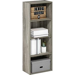 Furinno Luder Libreria a 4 ripiani aperti, Rovere Francese