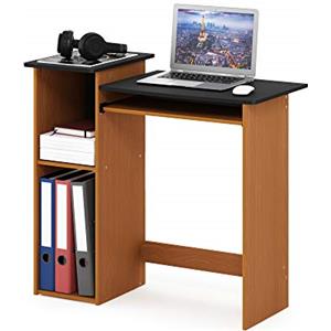 Furinno Econ Scrivanie per Computer, Ciliegia Chiara/Nero, Taglia Unica