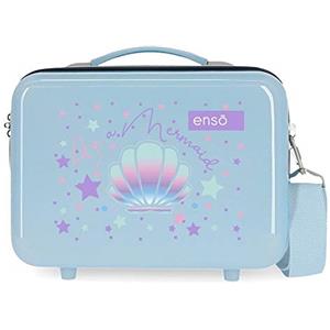 Enso Be a Mermaid Borsa da Toilette Adattabile in ABS, 29 cm, Blu (Azzurro)