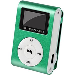 Generic Mini lettore MP3 portatile clip lettore musicale MP3 supporto 32GB Micro TF Card schermo LCD Sport Music Player (verde)