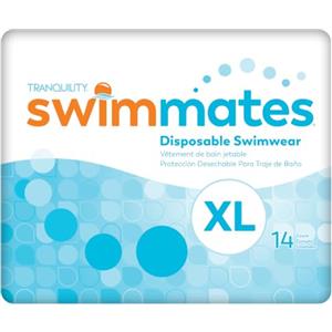 Swimmates Biancheria intima da nuoto per adulti, con cuciture laterali strappabili, unisex, usa e getta, XL (vita 142-162,6 cm), 14 pezzi (confezione da 1)